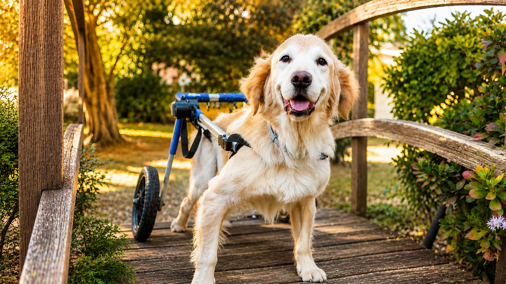Hope, a rescued dog receiving lifelong care at The Great House